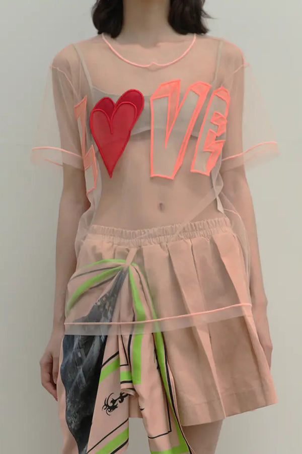 VIKTOR&ROLF LOVE Tulle Transparent Short Sleeve (TIW001E-10-B18)